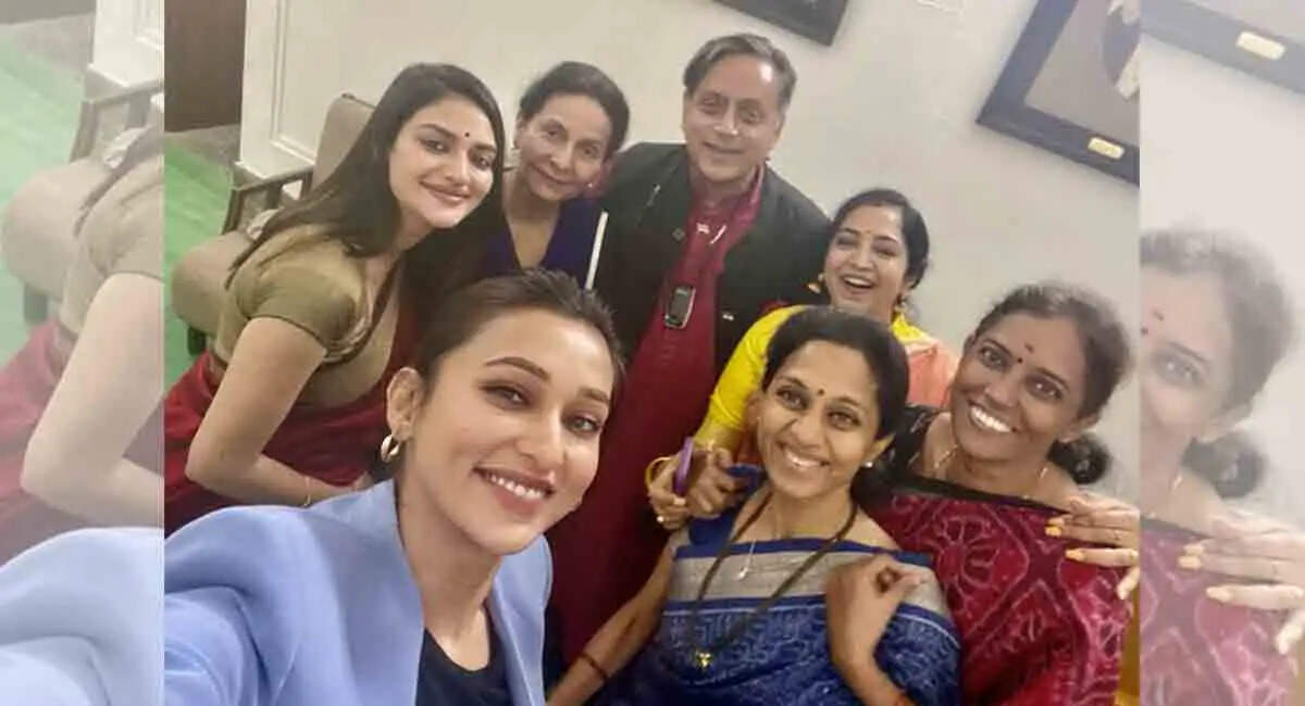 Shashi ‘s selfie with six women MPs tweet sparks row